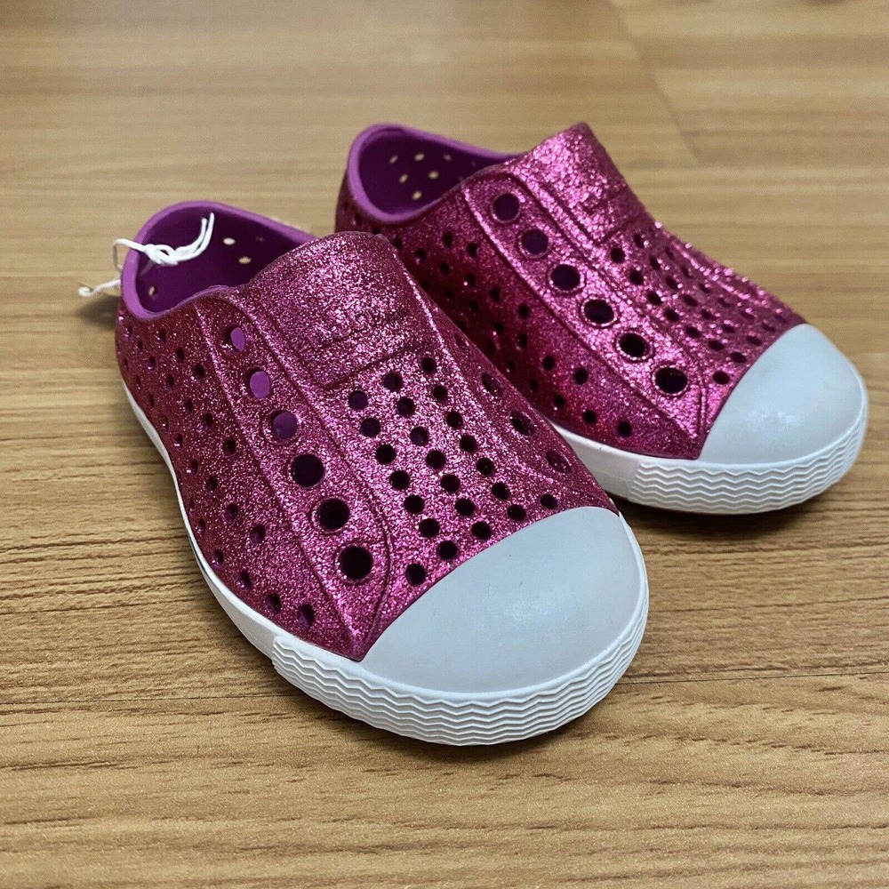 Native Jefferson Bling Glitter Slip-On Water Size C4 Pink